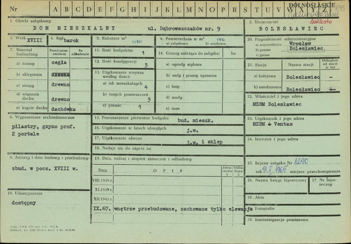 KZ - Karta zielona, skan nr 1
