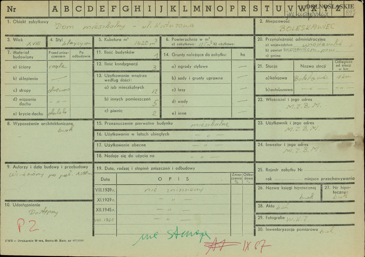 KZ - Karta zielona, skan nr 1