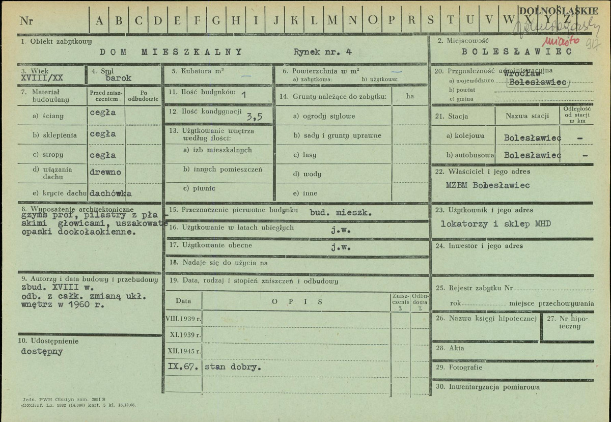 KZ - Karta zielona, skan nr 1