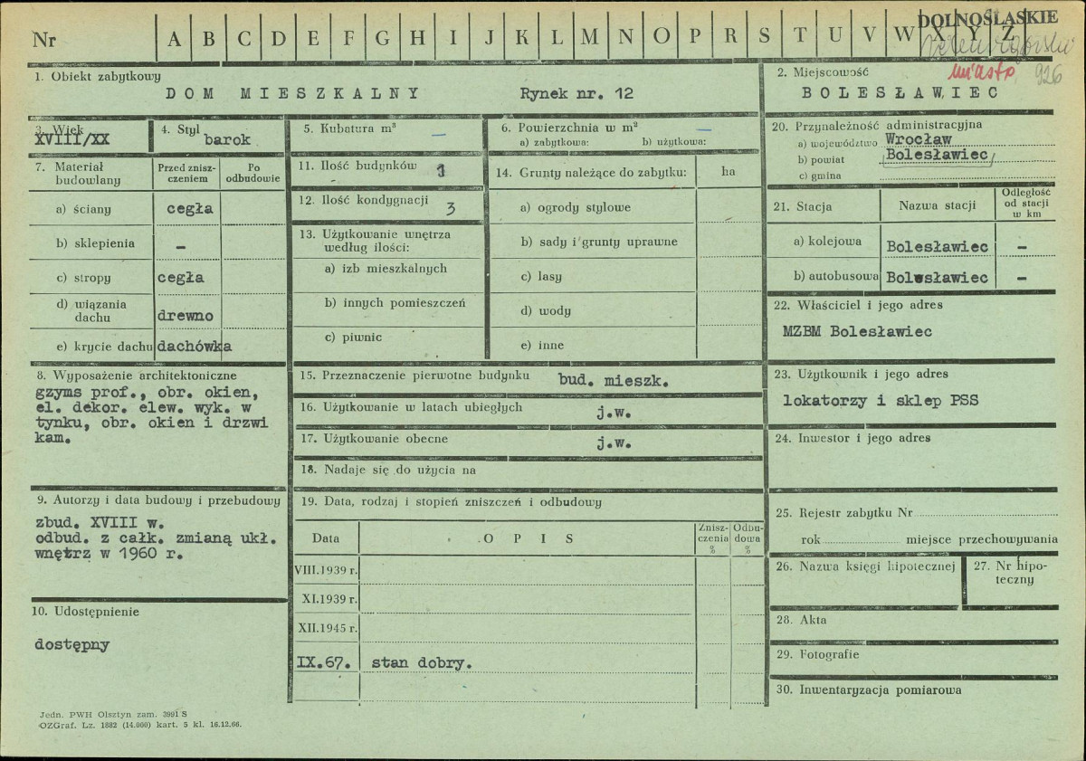KZ - Karta zielona, skan nr 1