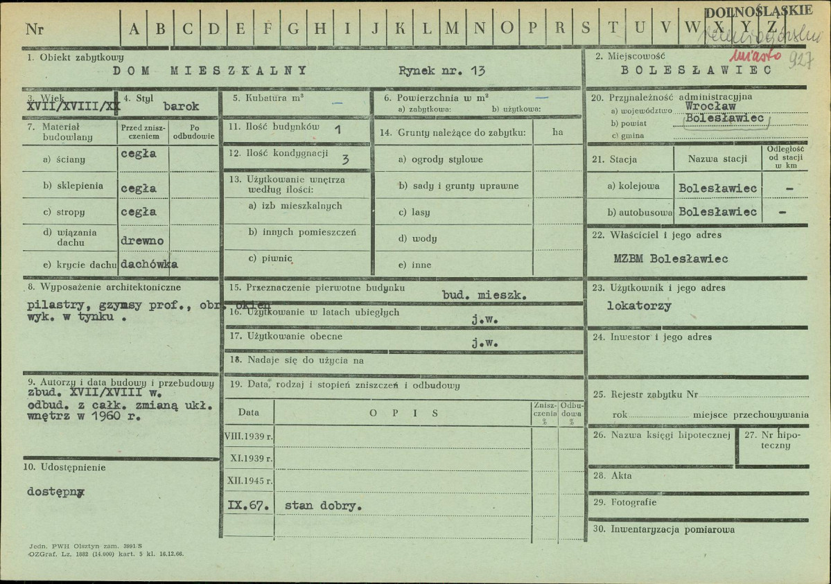 KZ - Karta zielona, skan nr 1