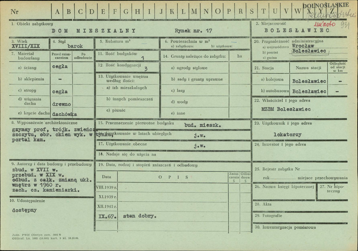 KZ - Karta zielona, skan nr 1