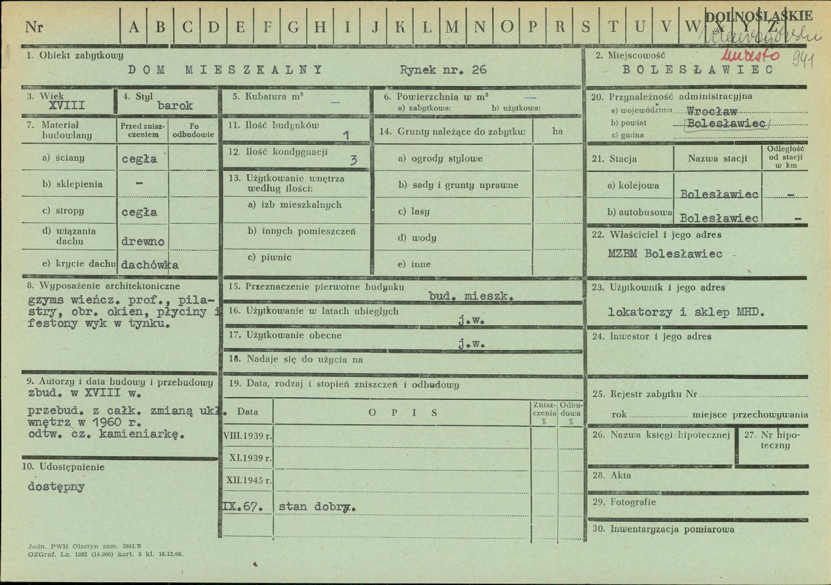 KZ - Karta zielona, skan nr 1