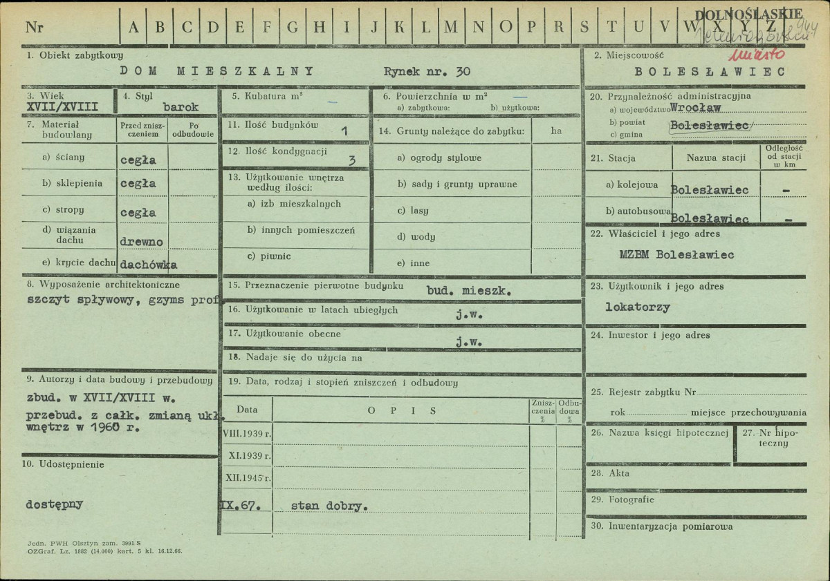 KZ - Karta zielona, skan nr 1