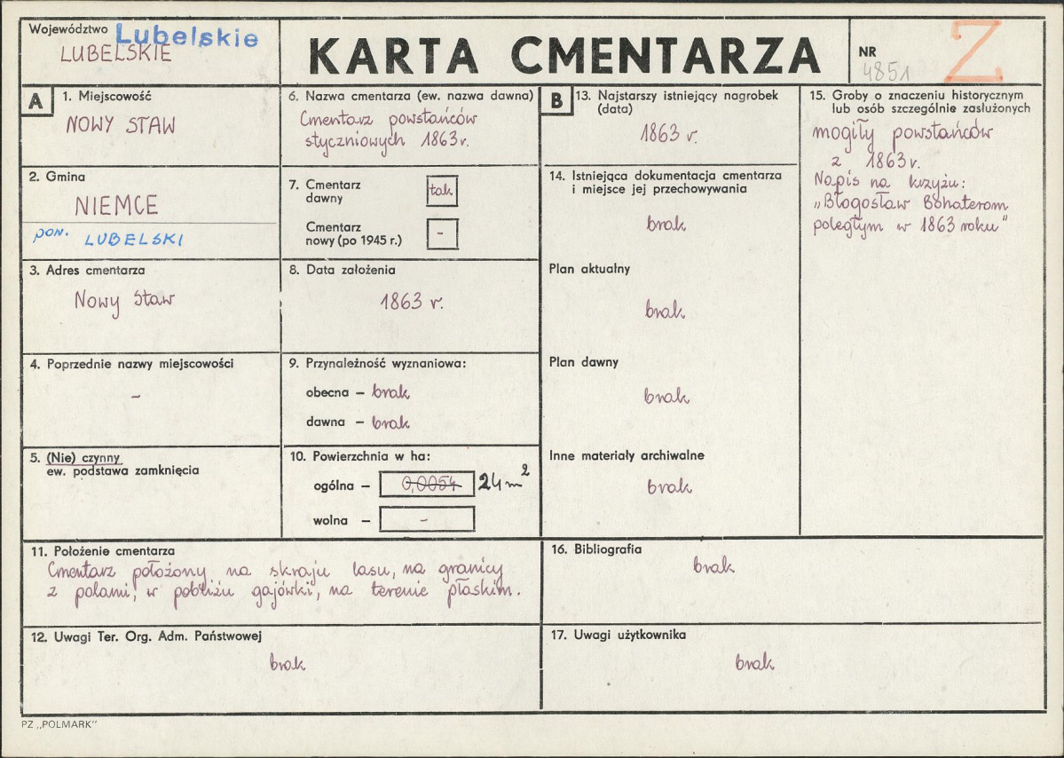 Karta cmentarza, skan nr 1