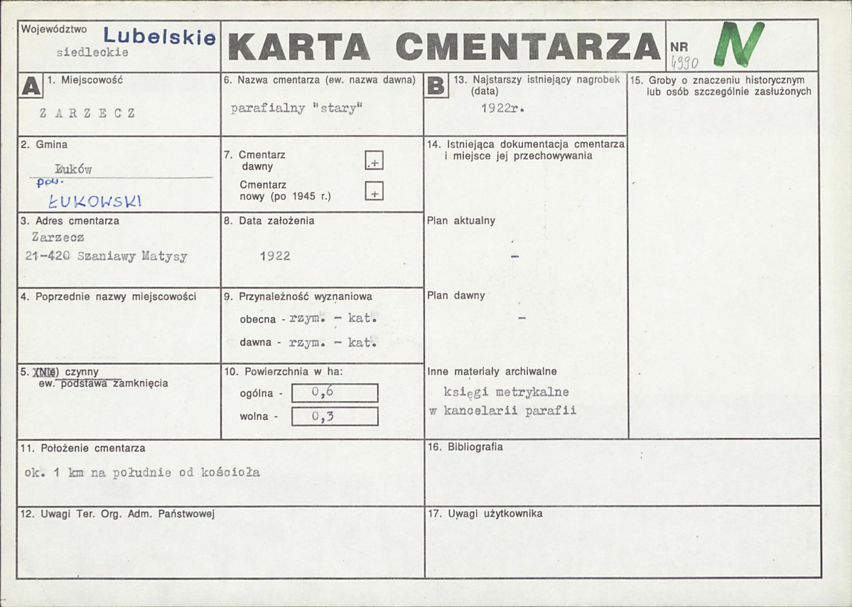 Karta cmentarza, skan nr 1