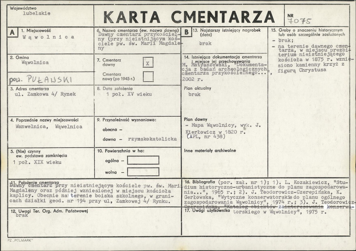 Karta cmentarza, skan nr 1
