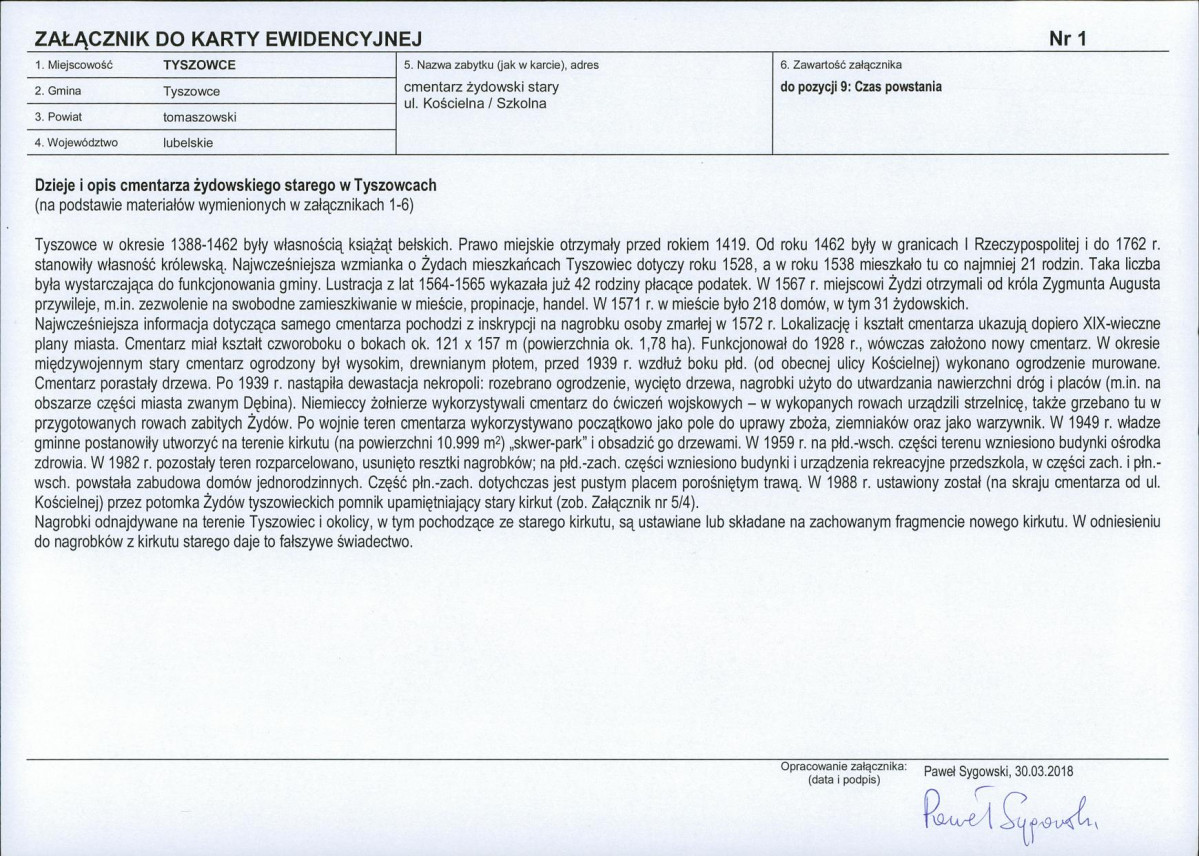 Karta obiektu niewpisanego do rejestru, skan nr 3