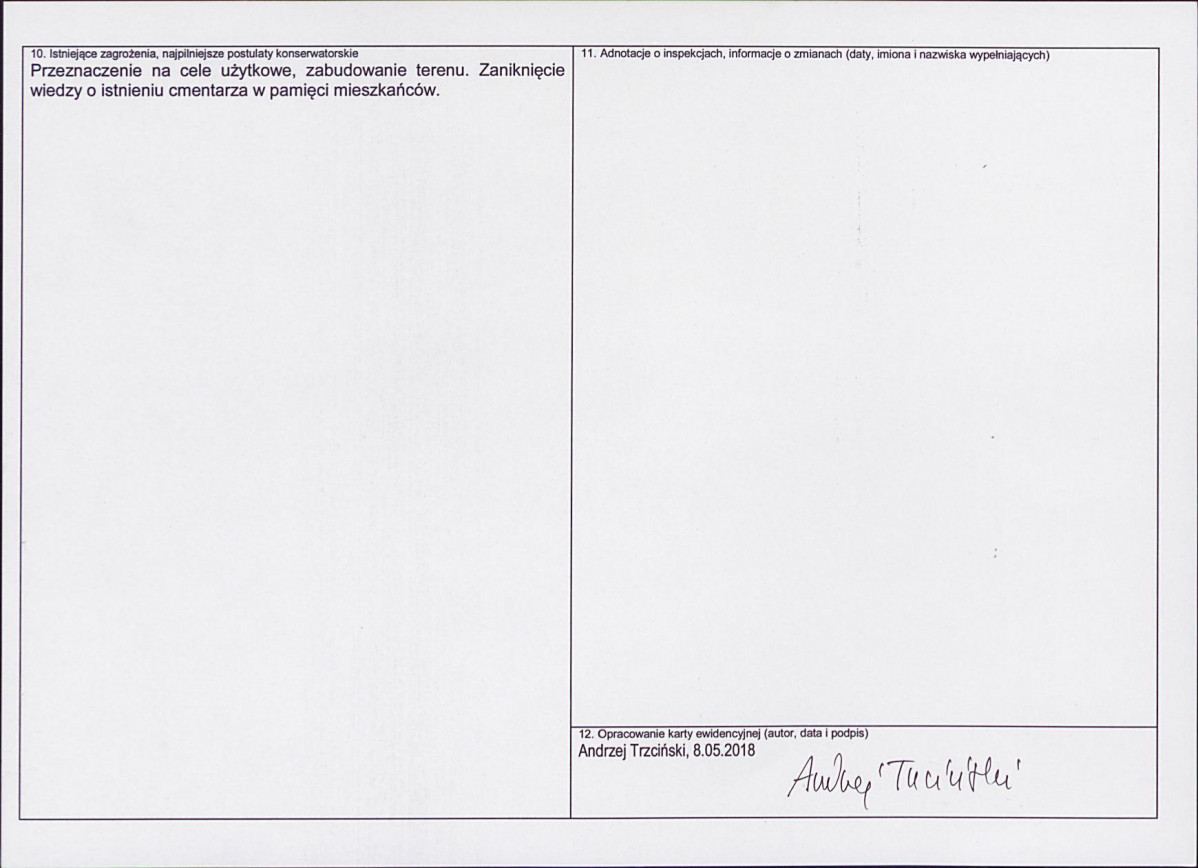 KEZN - Karta obiektu niewpisanego do rejestru, skan nr 2