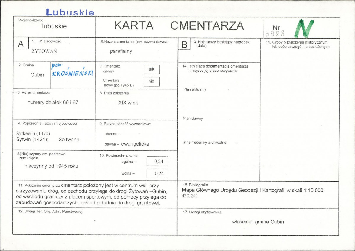 Karta cmentarza, skan nr 1