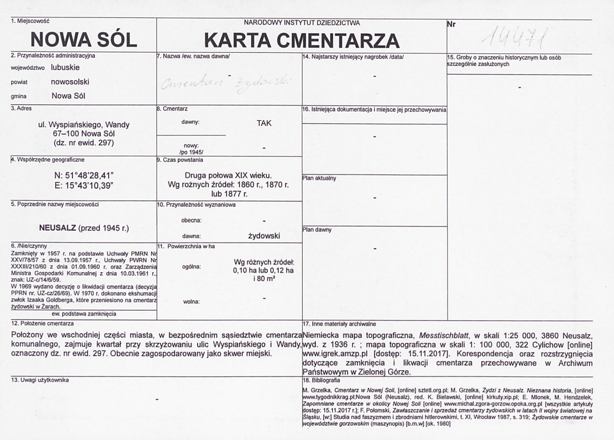 Karta cmentarza, skan nr 1
