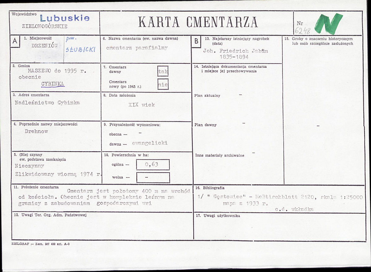 Karta cmentarza, skan nr 1
