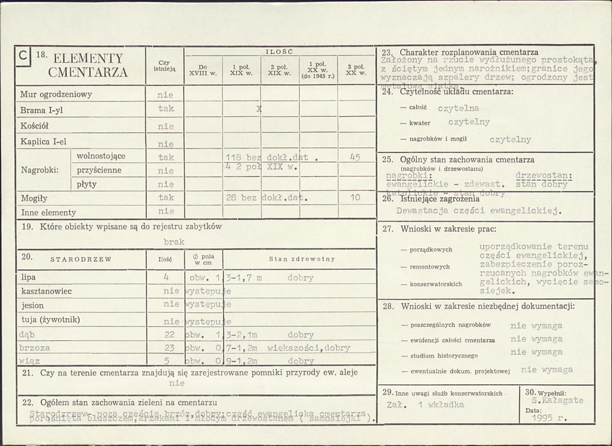 Karta cmentarza, skan nr 2