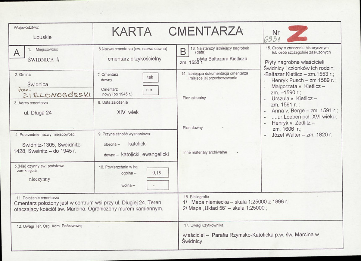 Karta cmentarza, skan nr 1