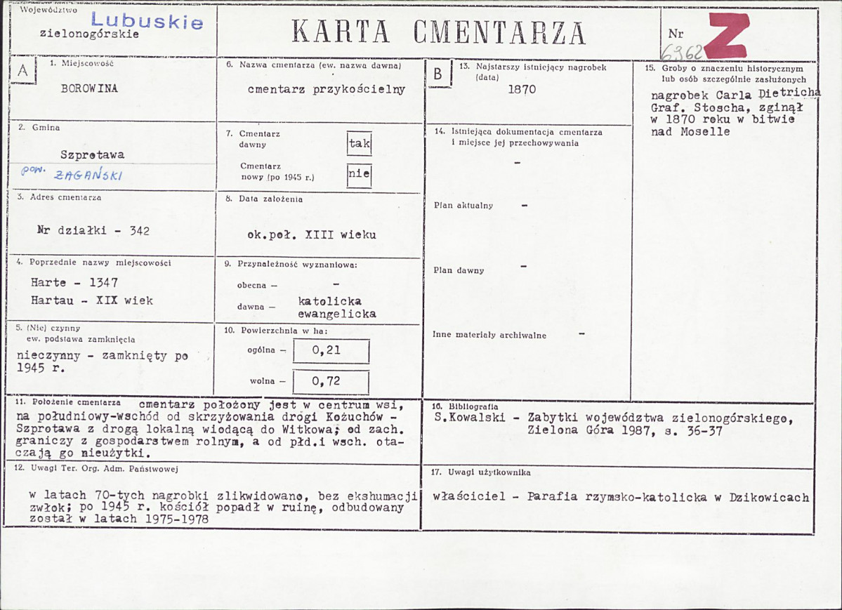 Karta cmentarza, skan nr 1