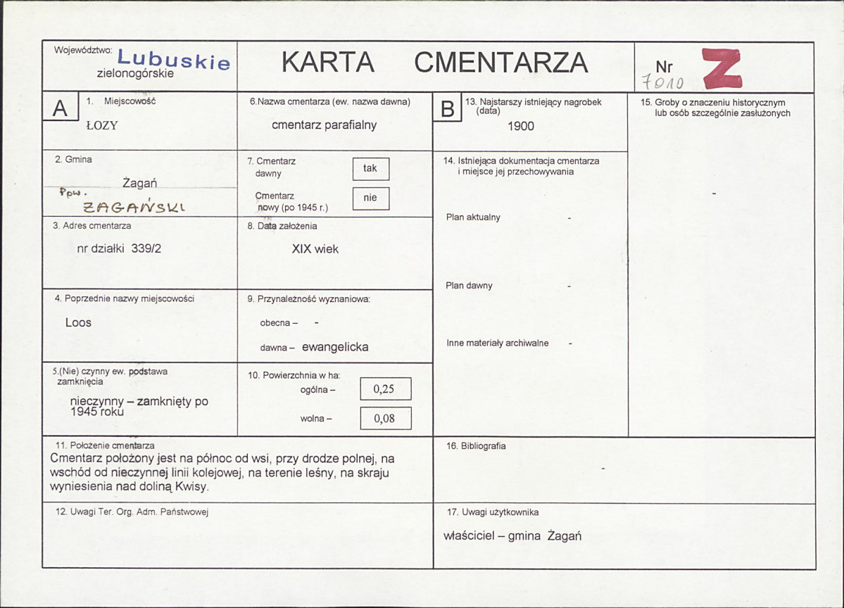 Karta cmentarza, skan nr 1