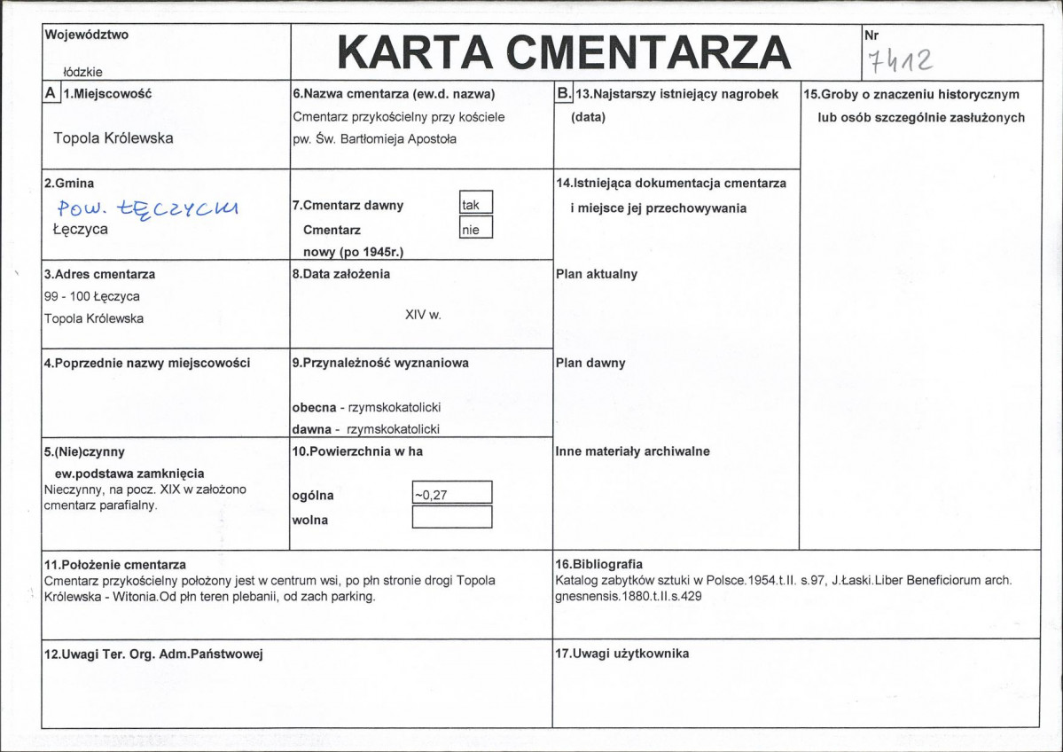 Karta cmentarza, skan nr 1