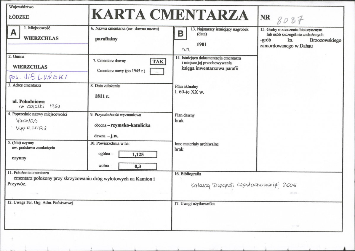 Karta cmentarza, skan nr 1