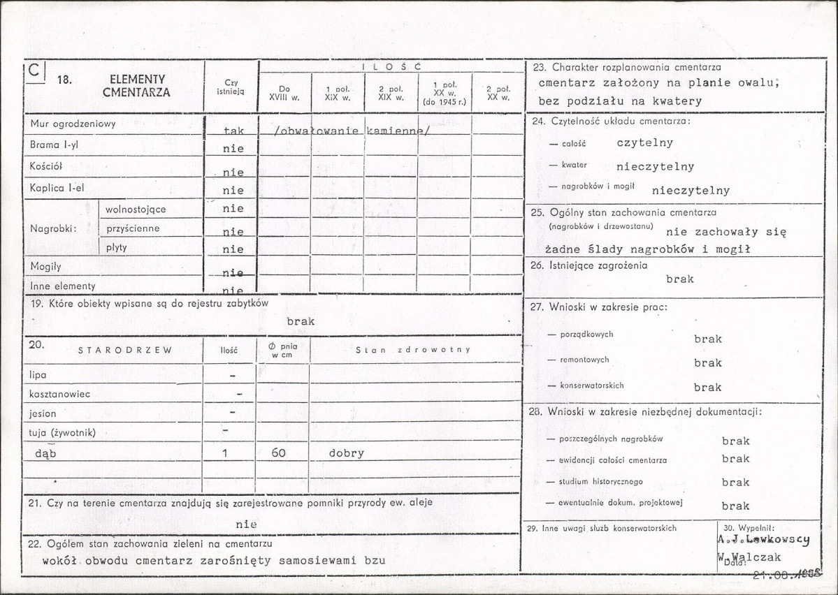 Karta cmentarza, skan nr 2