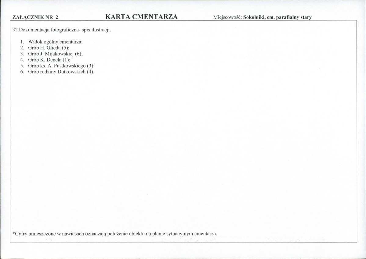 Karta cmentarza, skan nr 6