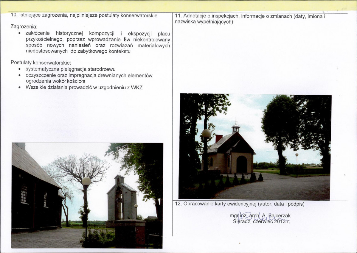 Karta obiektu niewpisanego do rejestru, skan nr 2