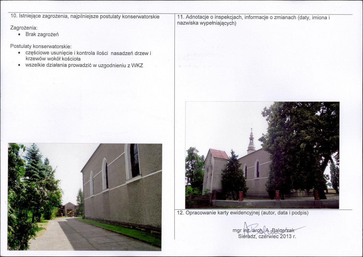 Karta obiektu niewpisanego do rejestru, skan nr 2