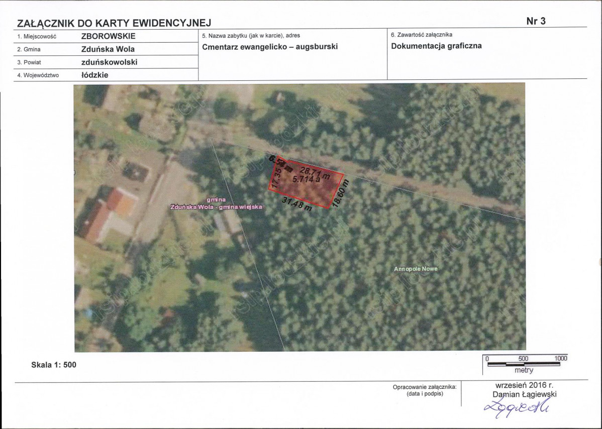 Karta cmentarza, skan nr 7