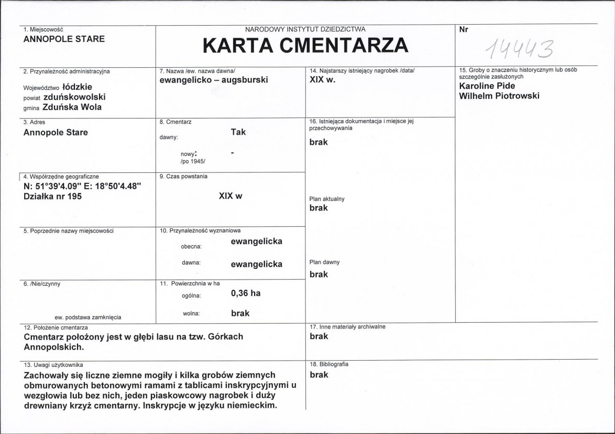 Karta cmentarza, skan nr 1