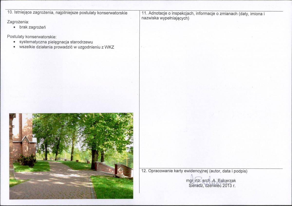 Karta obiektu niewpisanego do rejestru, skan nr 2