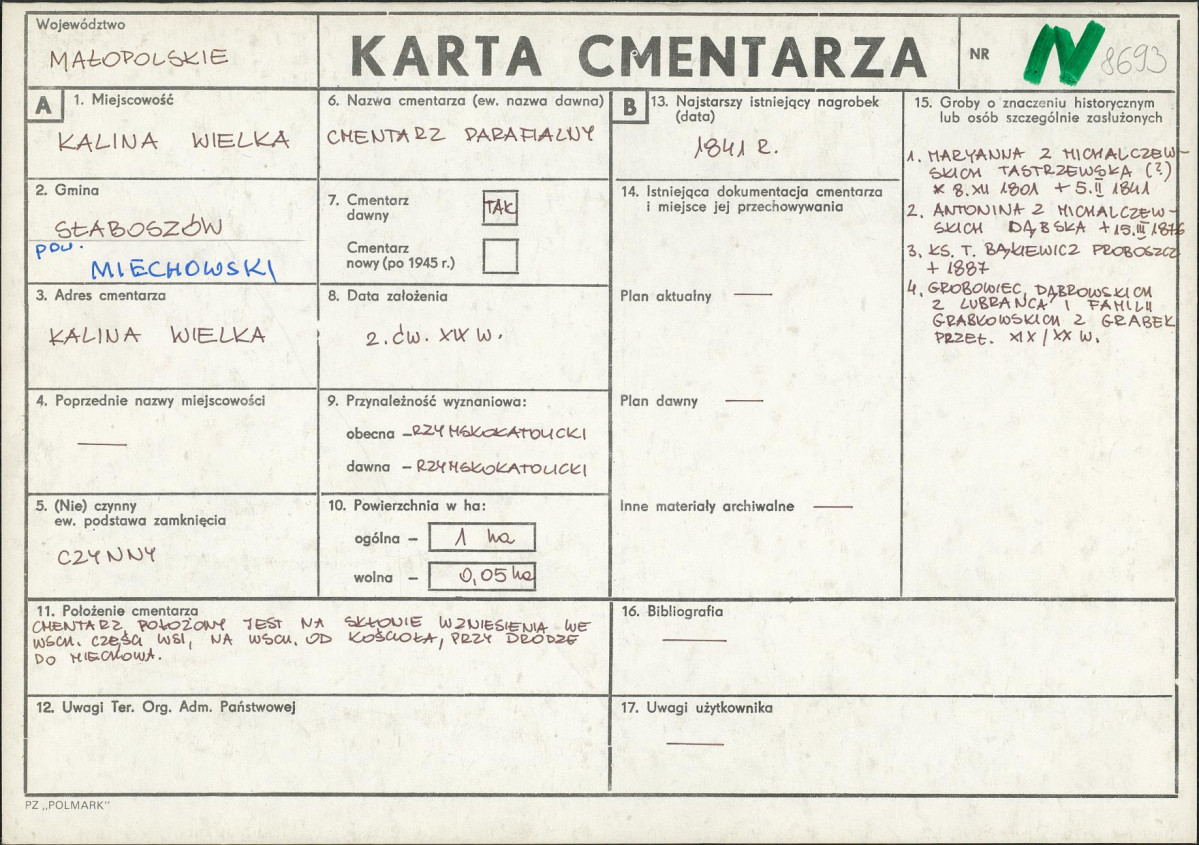 Karta cmentarza, skan nr 1