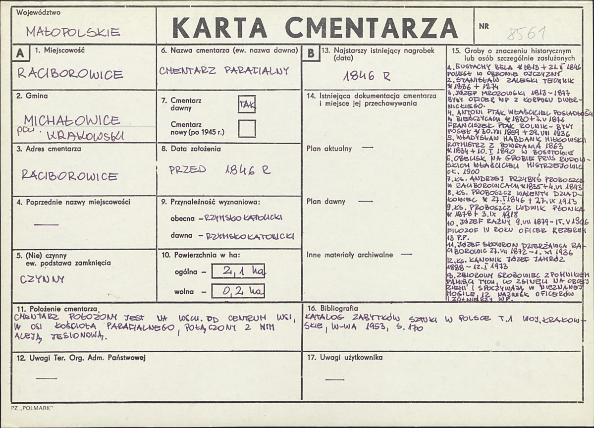 Karta cmentarza, skan nr 1