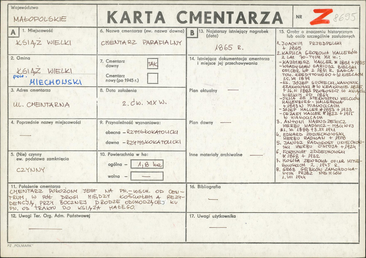 Karta cmentarza, skan nr 1