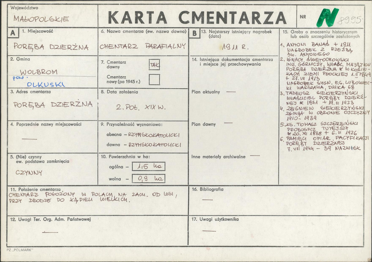 Karta cmentarza, skan nr 1