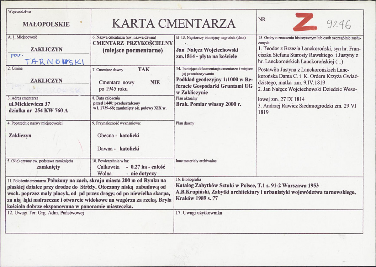 Karta cmentarza, skan nr 1