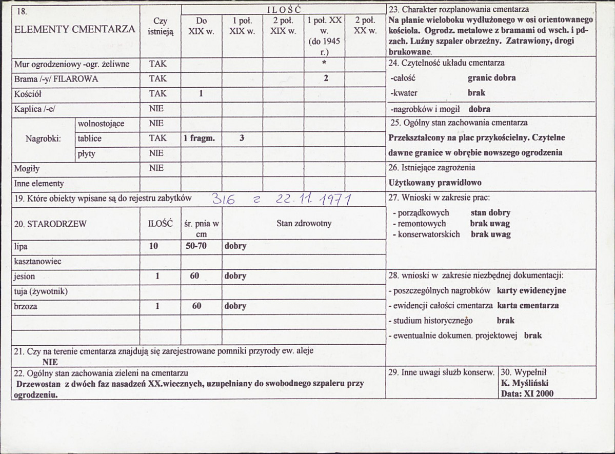 Karta cmentarza, skan nr 2