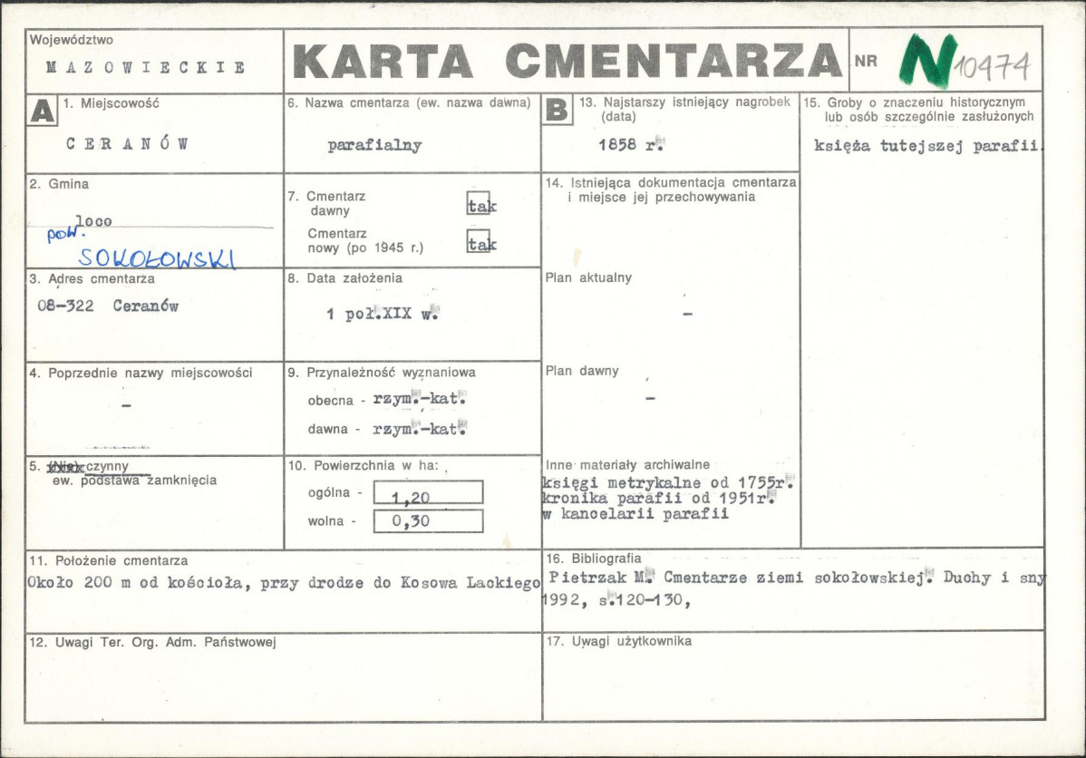 Karta cmentarza, skan nr 1