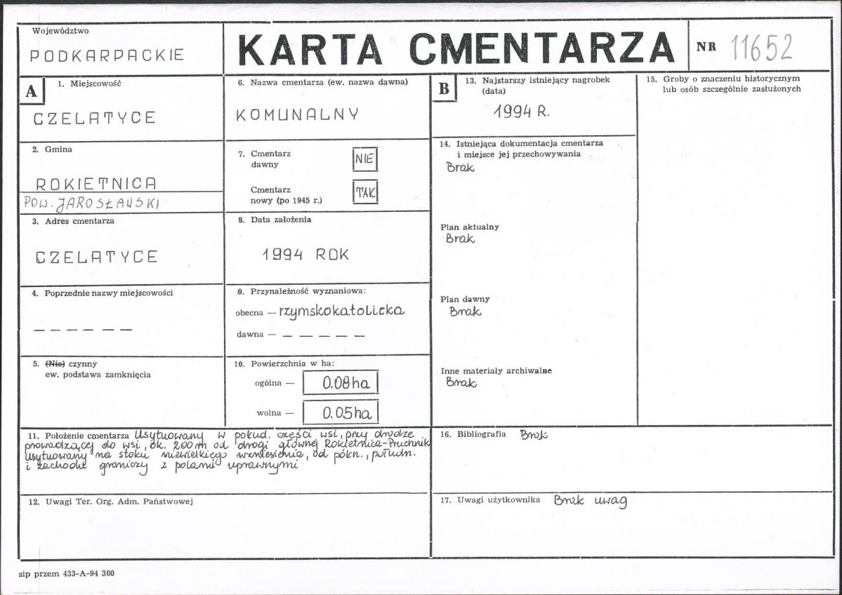 Karta cmentarza, skan nr 1