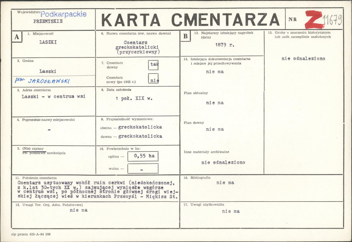 Karta cmentarza, skan nr 1