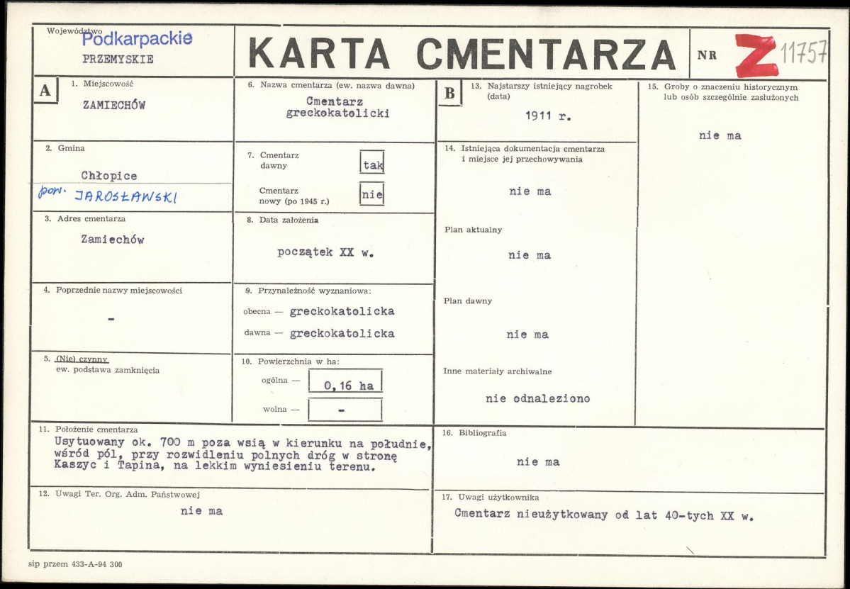 Karta cmentarza, skan nr 1