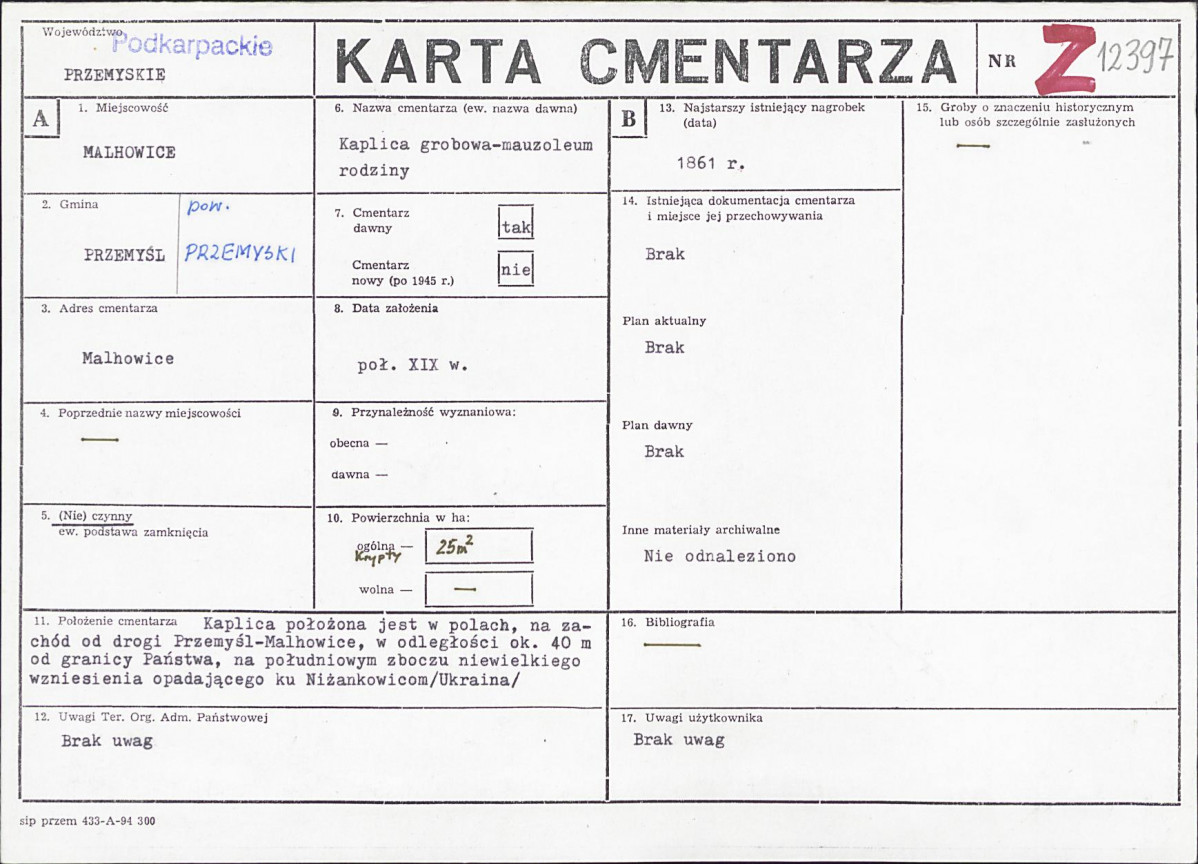Karta cmentarza, skan nr 1