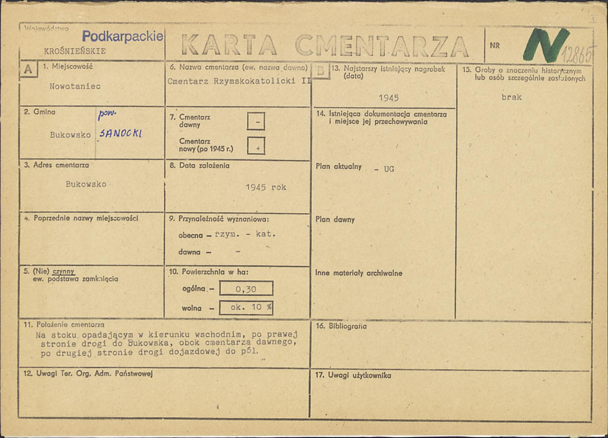 Karta cmentarza, skan nr 1