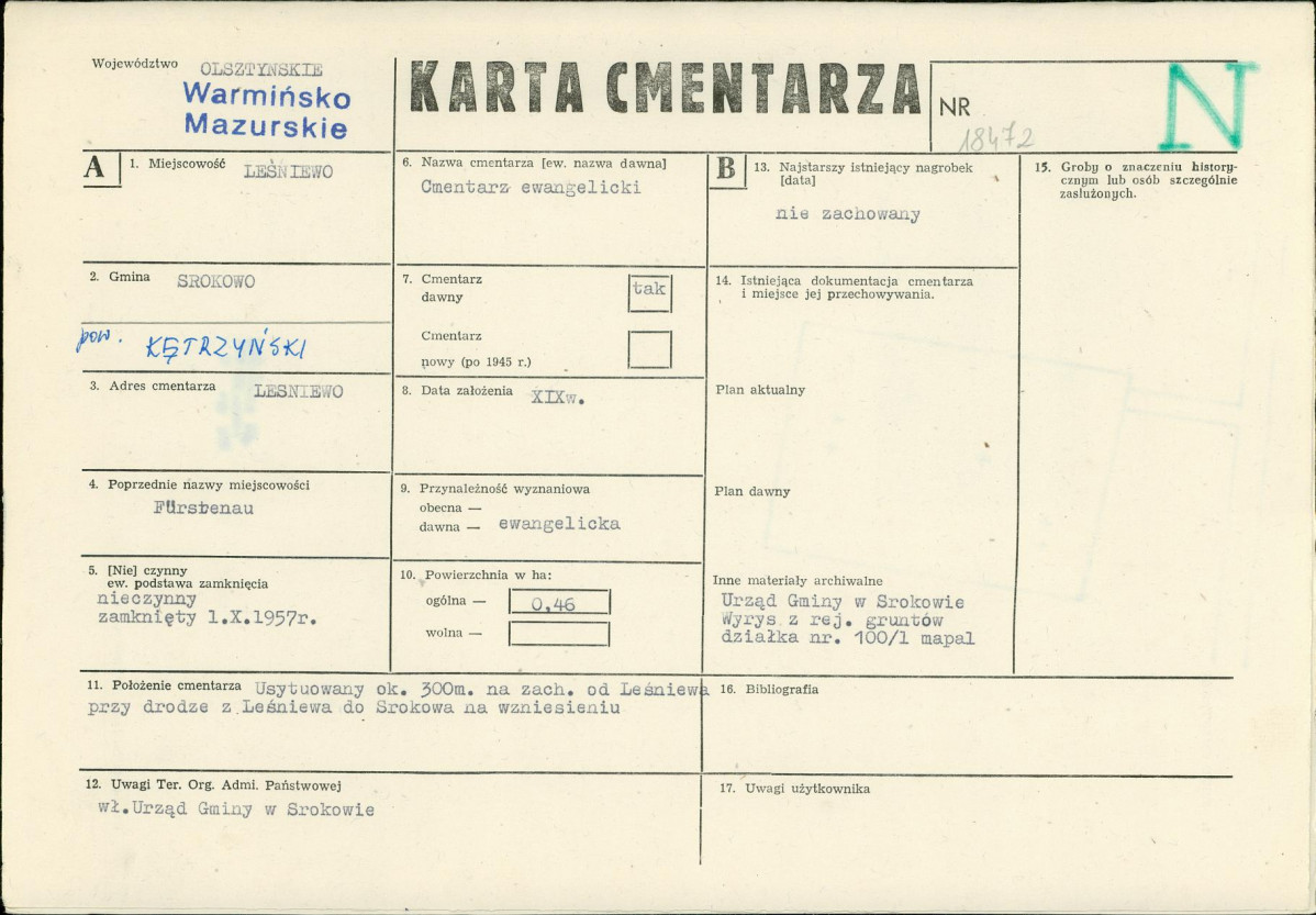 Karta cmentarza, skan nr 1