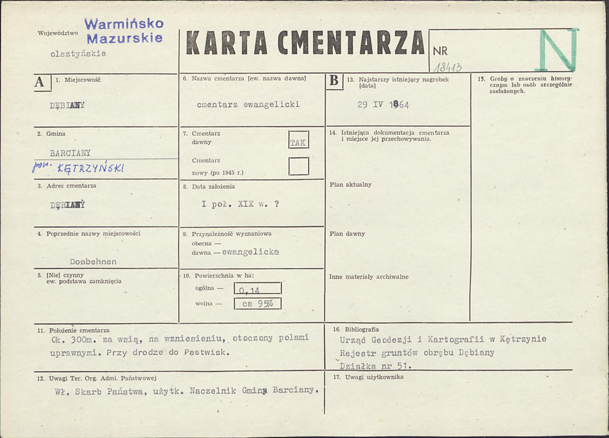 Karta cmentarza, skan nr 1