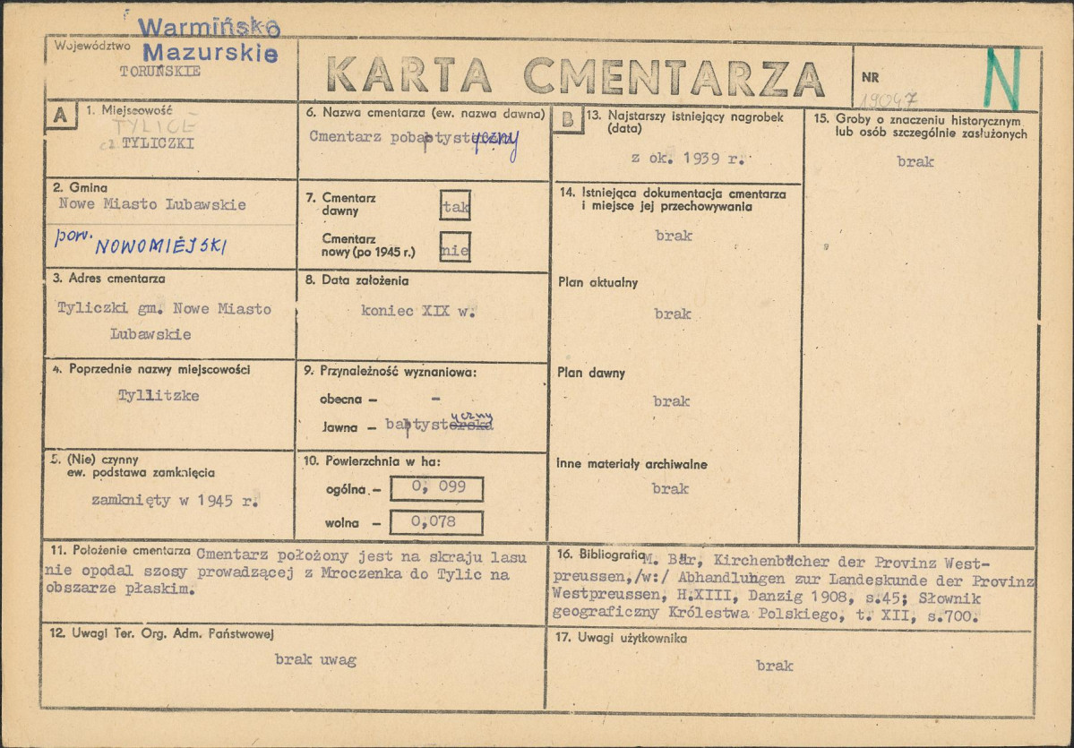 Karta cmentarza, skan nr 1
