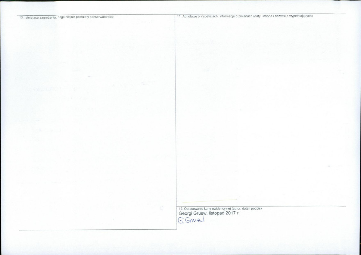 Karta obiektu niewpisanego do rejestru, skan nr 2