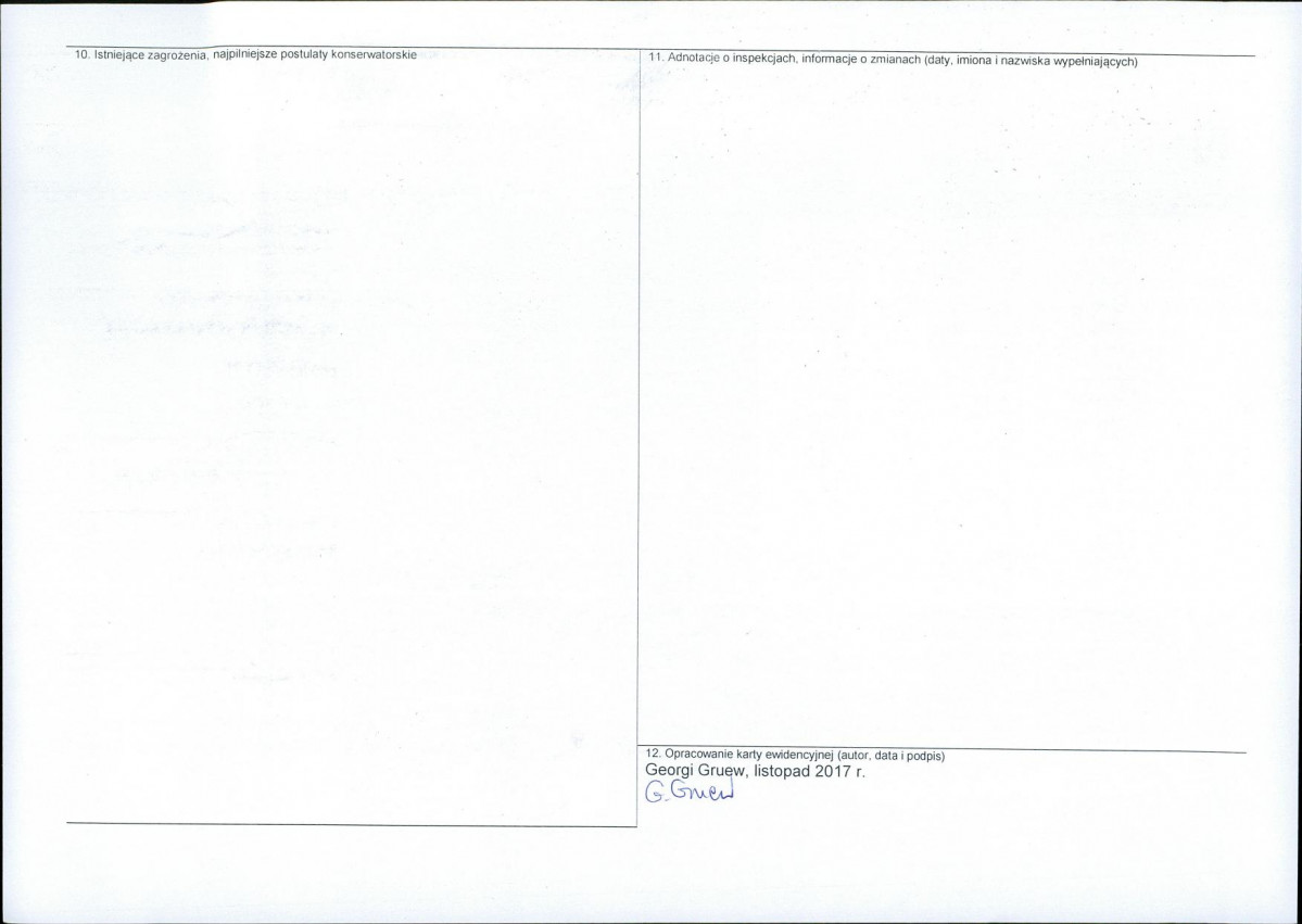 Karta obiektu niewpisanego do rejestru, skan nr 2