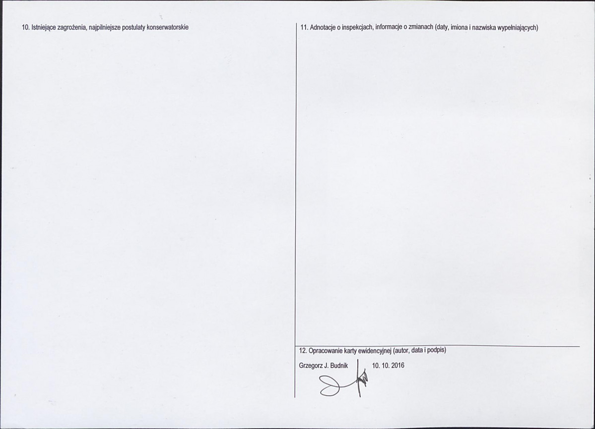 Karta obiektu niewpisanego do rejestru, skan nr 2