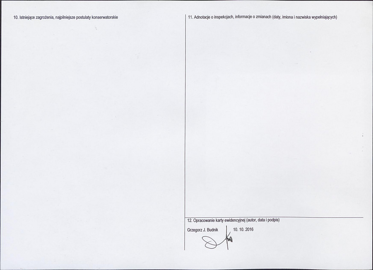 Karta obiektu niewpisanego do rejestru, skan nr 2