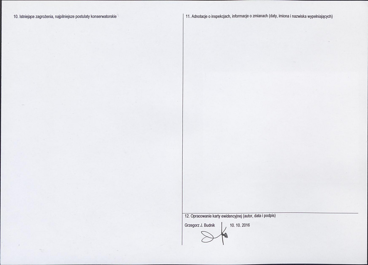 Karta obiektu niewpisanego do rejestru, skan nr 2
