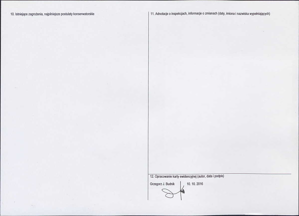 Karta obiektu niewpisanego do rejestru, skan nr 2